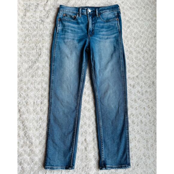 GAP High Rise Vintage Slim Medium Indigo Cotton Womens Denim Blue Jeans Sz 6 - Picture 6 of 16